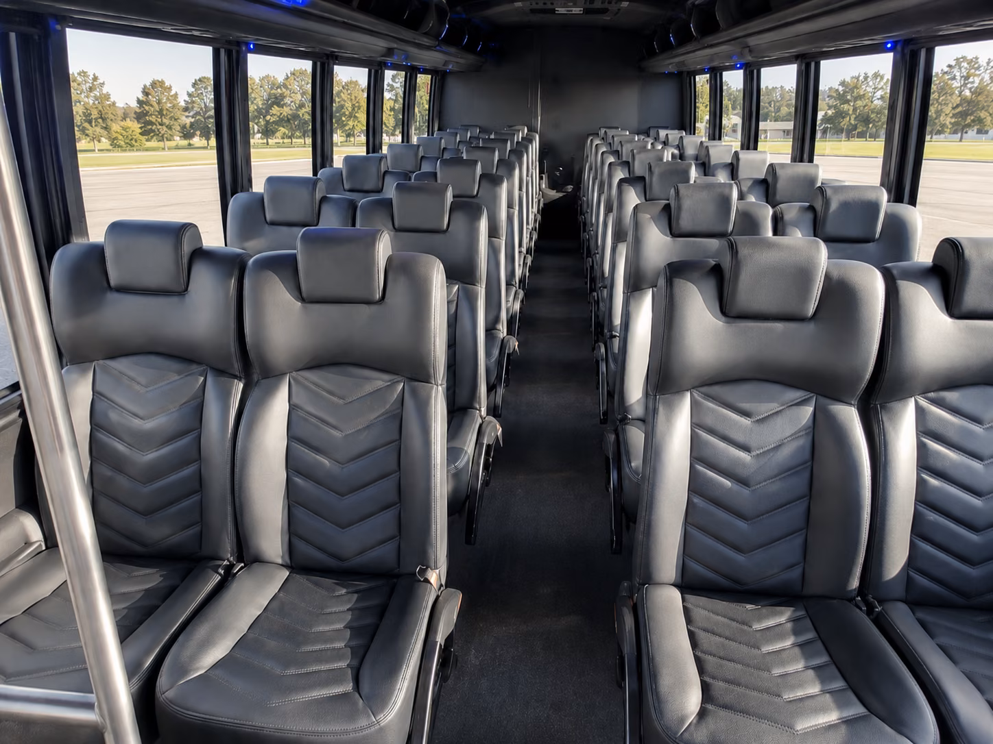 norman 18 passenger minibus inside