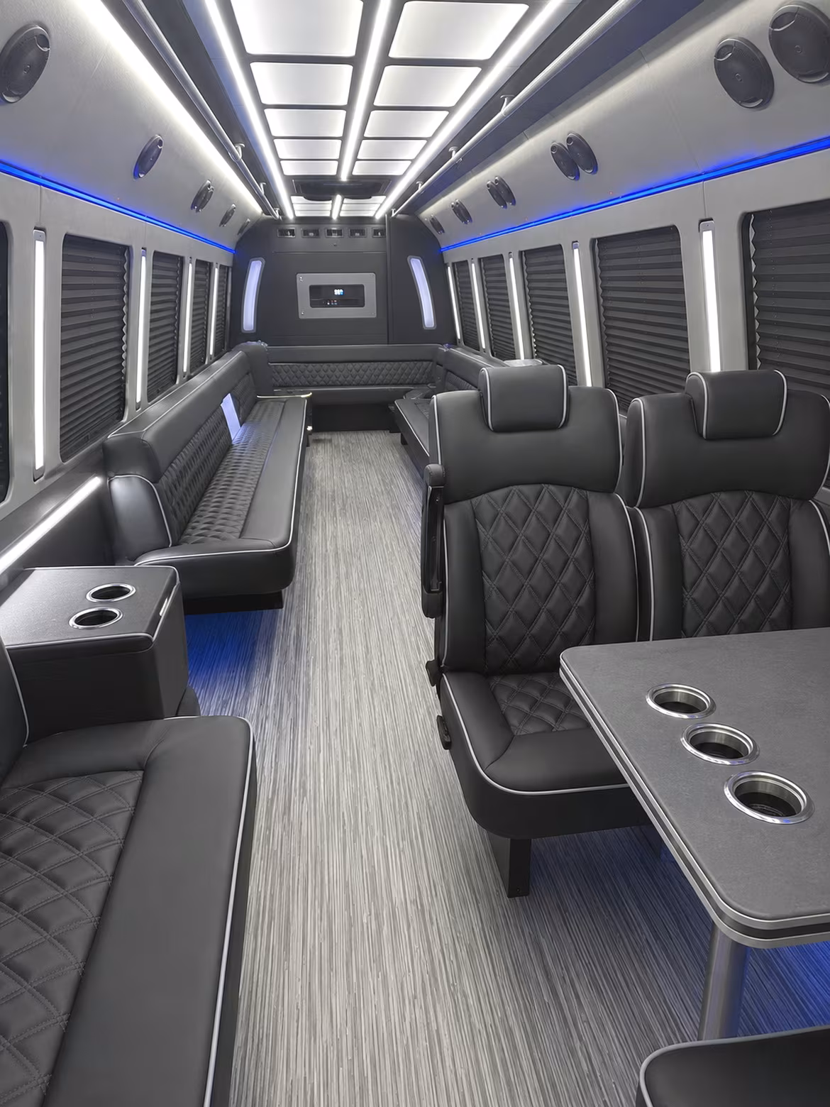norman 25 passenger party bus inside