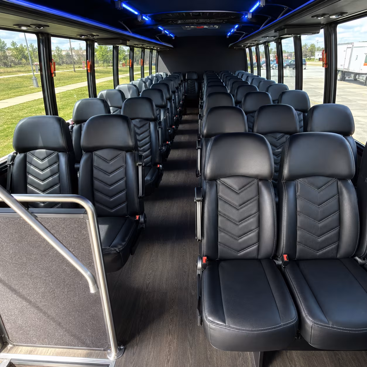 norman 28 passenger minibus inside