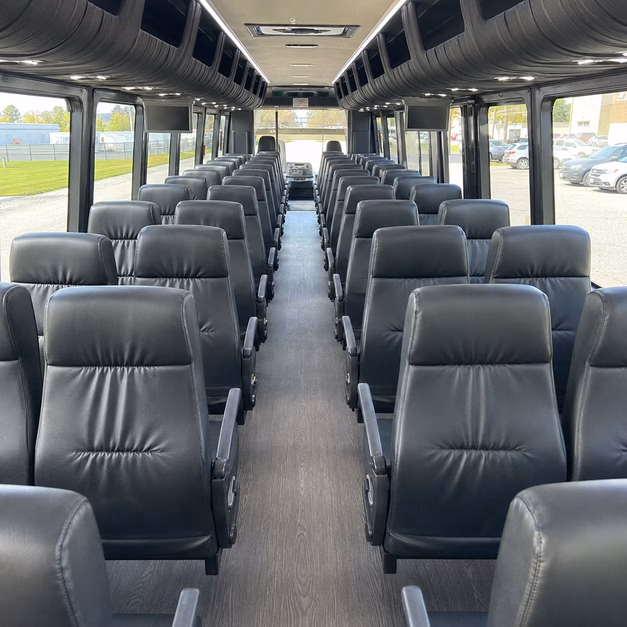 norman 28 passenger minibus interior