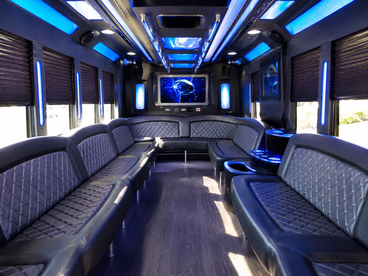 norman 28 passenger party bus inside