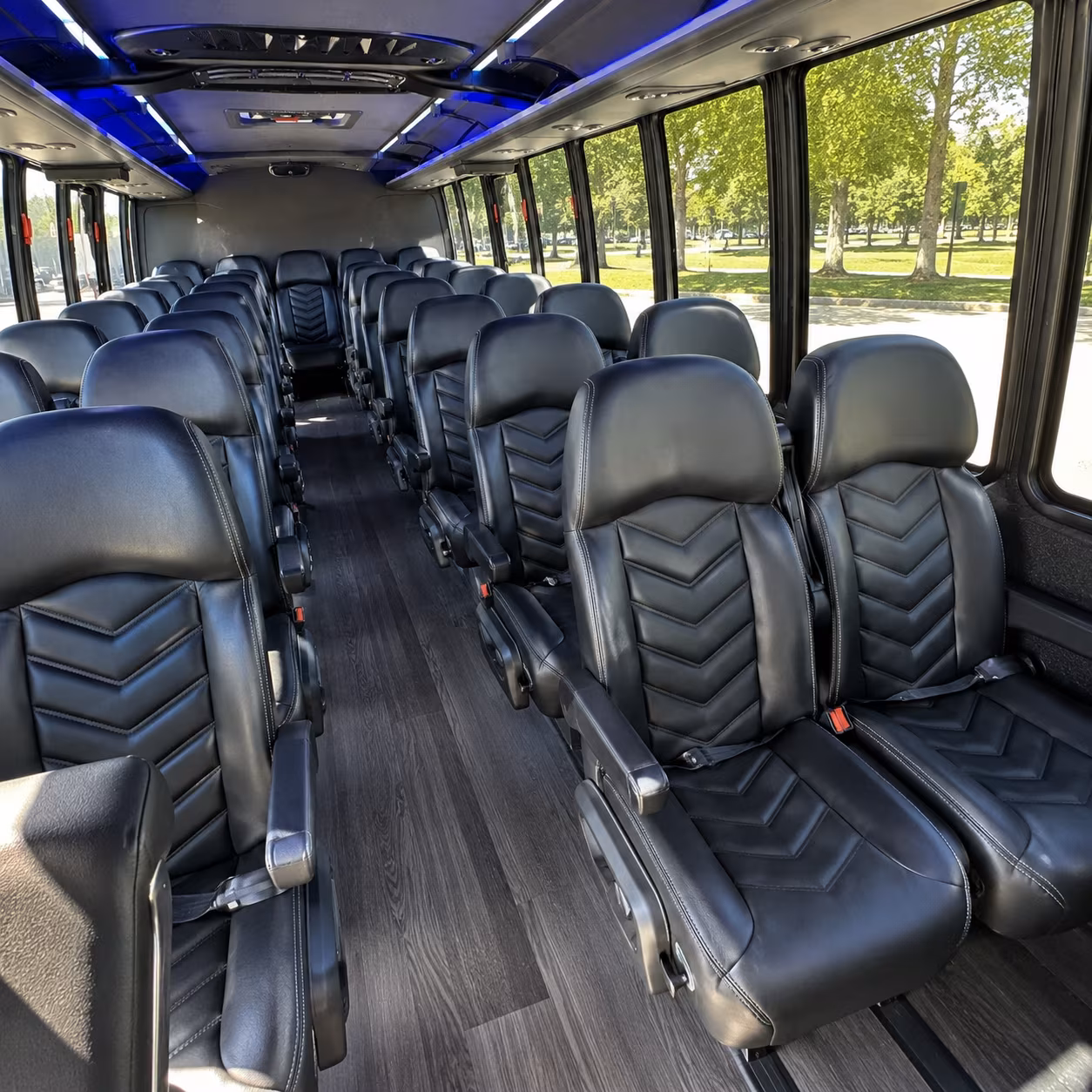 norman 35 passenger minibus interior