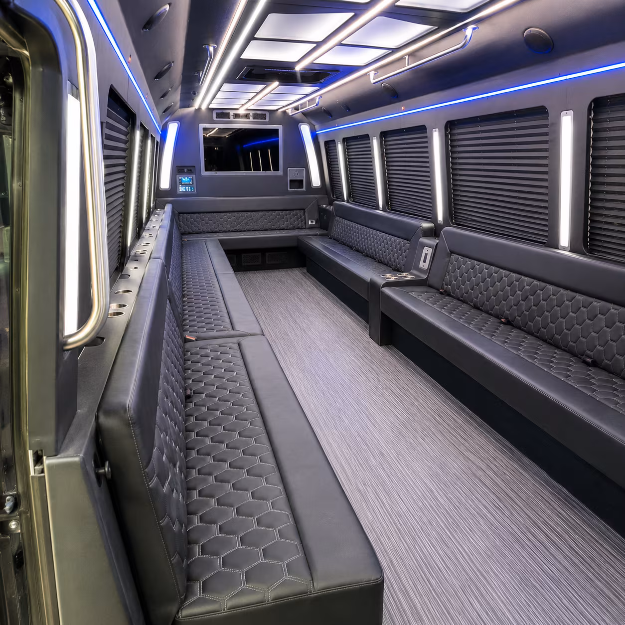 norman 40 passenger party bus interior