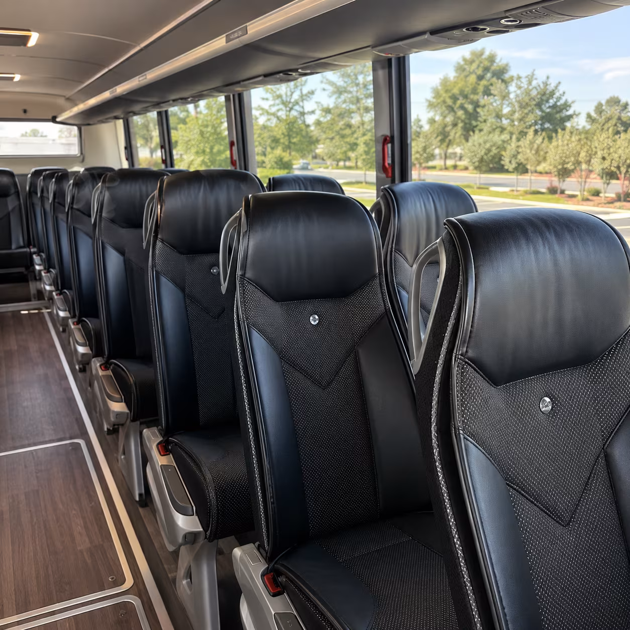 norman 45 passenger charter bus interior
