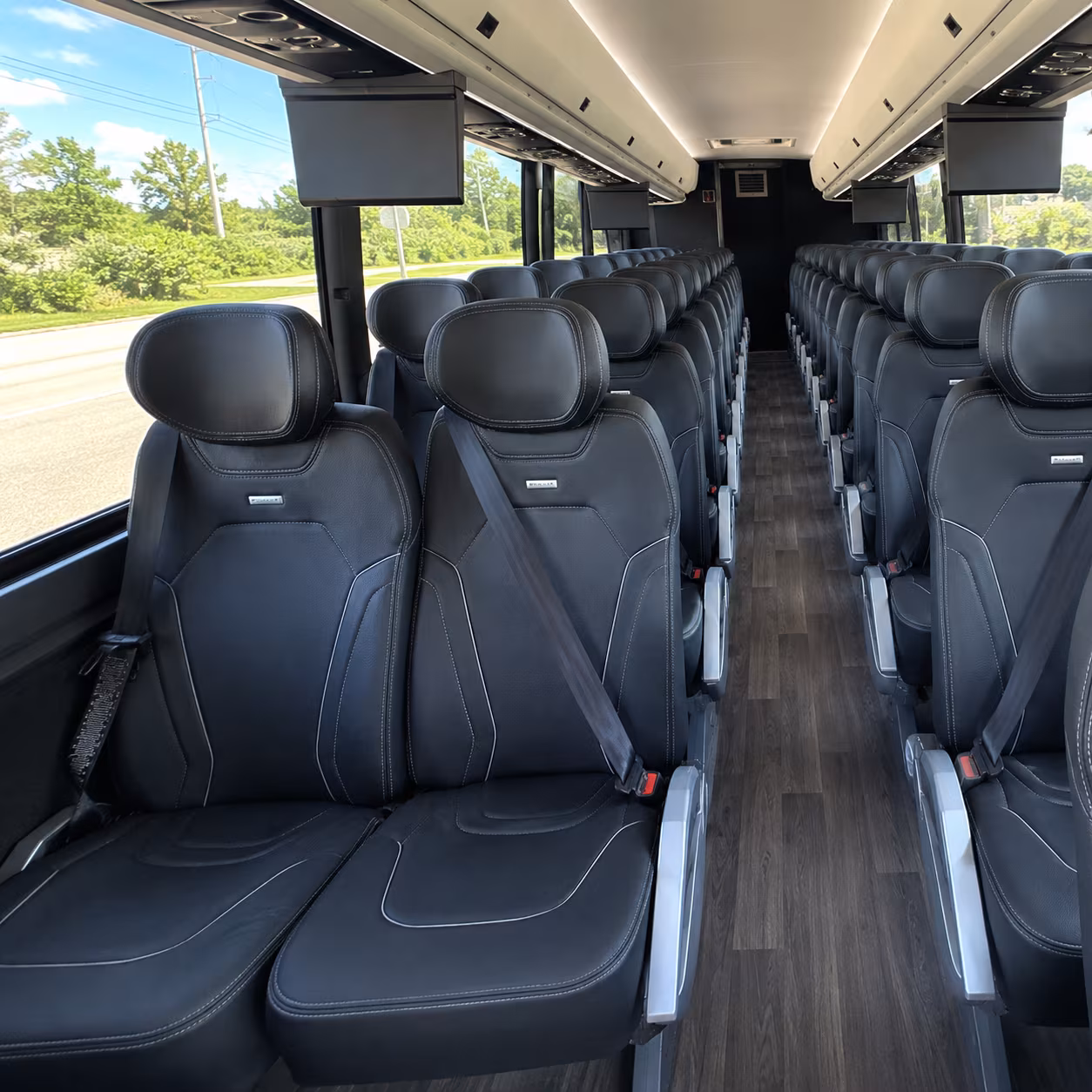 norman 47 passenger charter bus inside
