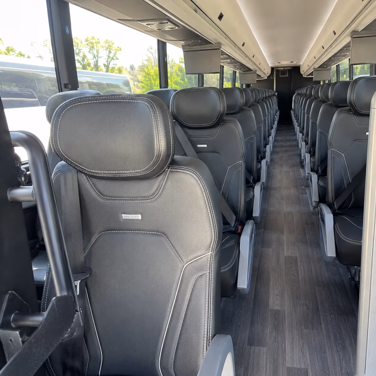 norman 47 passenger charter bus interior
