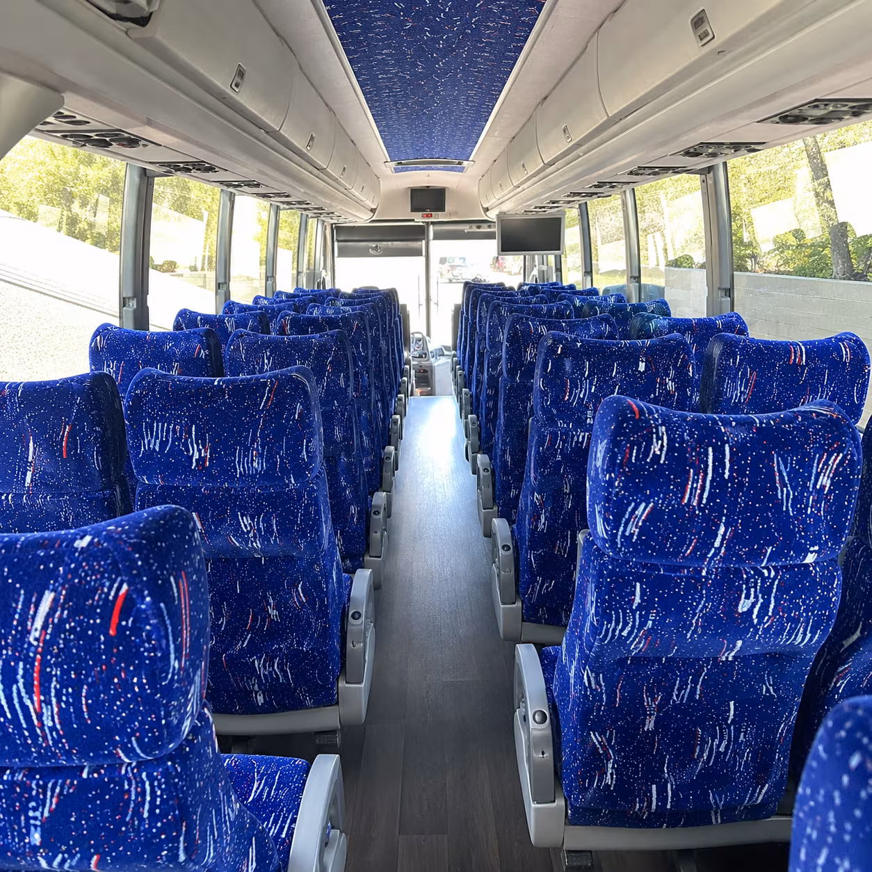 norman 50 passenger charter bus interior