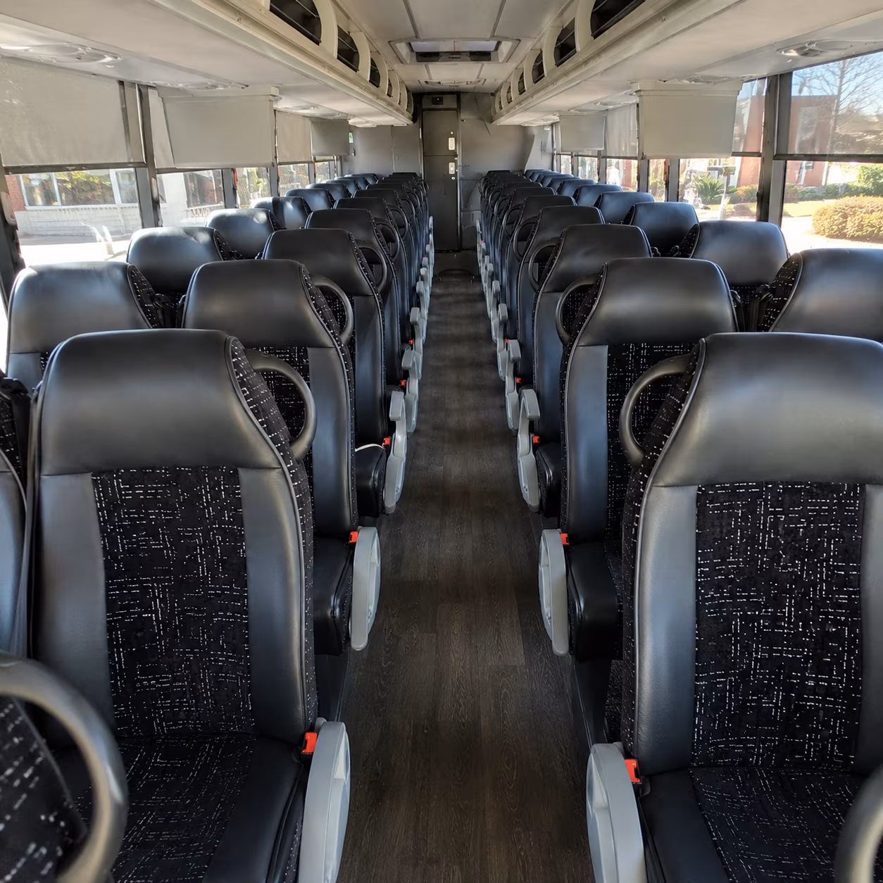 norman 54 passenger charter bus inside