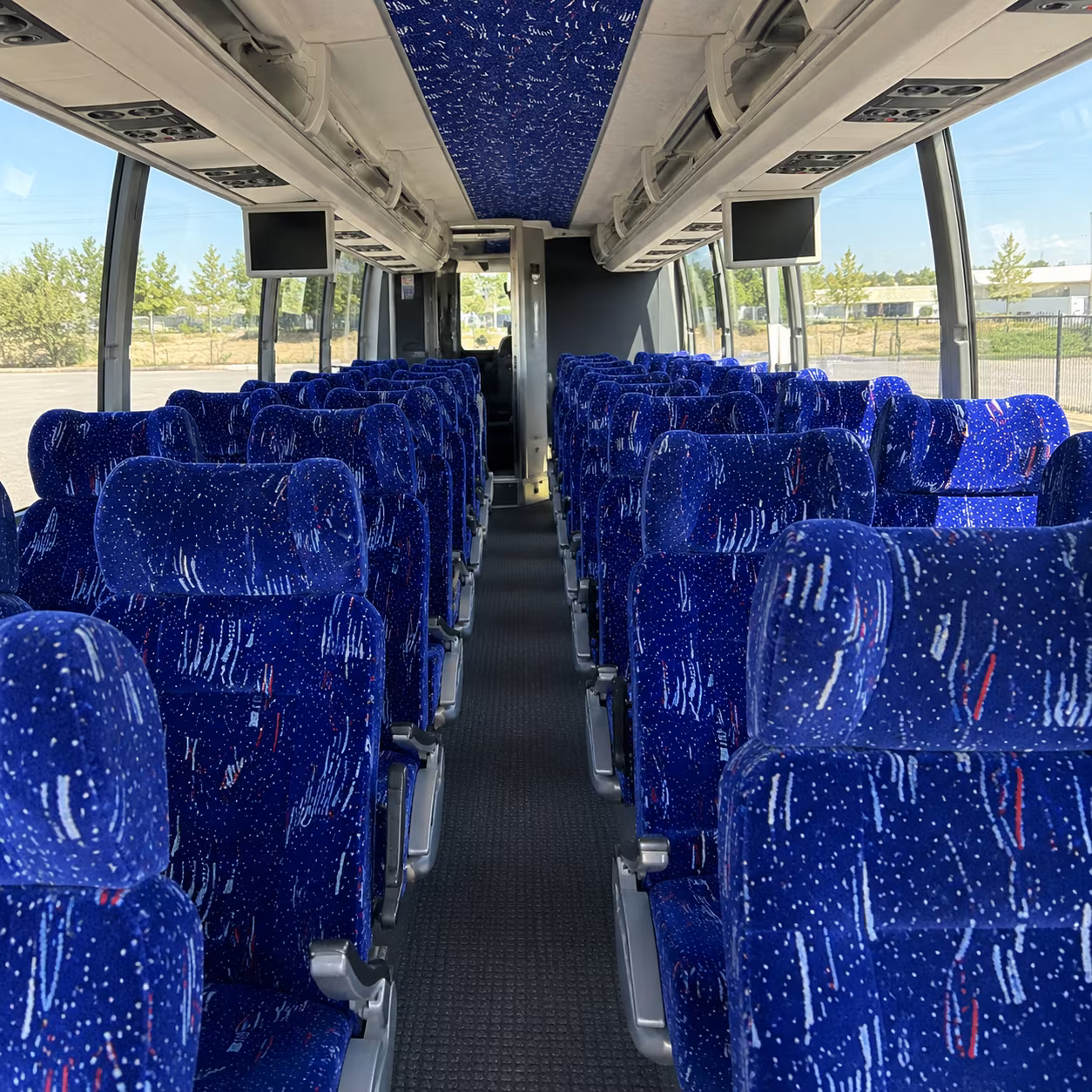 norman 54 passenger charter bus interior