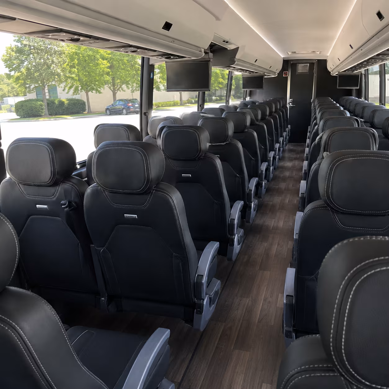 norman 56 passenger charter bus interior