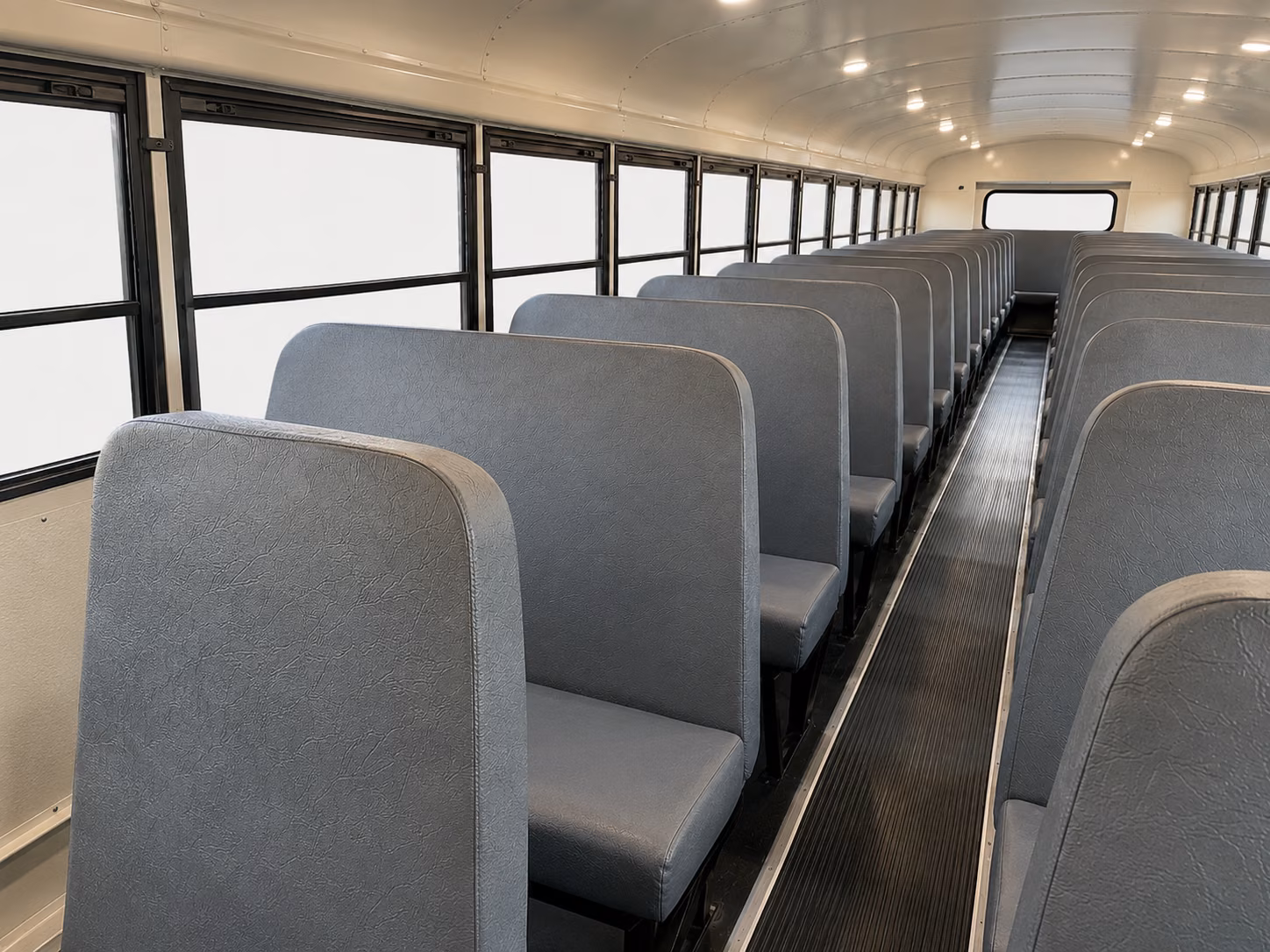 norman school bus inside